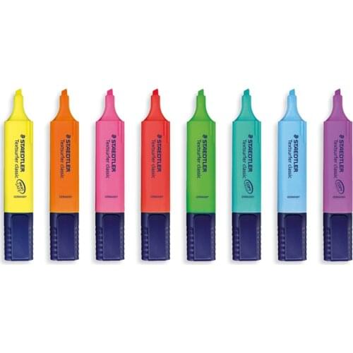 STAEDTLER 364 PWP8 Colored Highlighters Set Art Marker Pen Stationery School Office Supplies Highlighter Marker Pen Oblique Tip