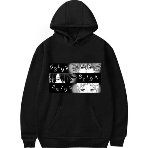 Harajuku Sweatshirt Anime The Promised Neverland Hoodie Men Oversized Hoodies Woman Vintage Fashion Casual Autumn Clothes Jacket