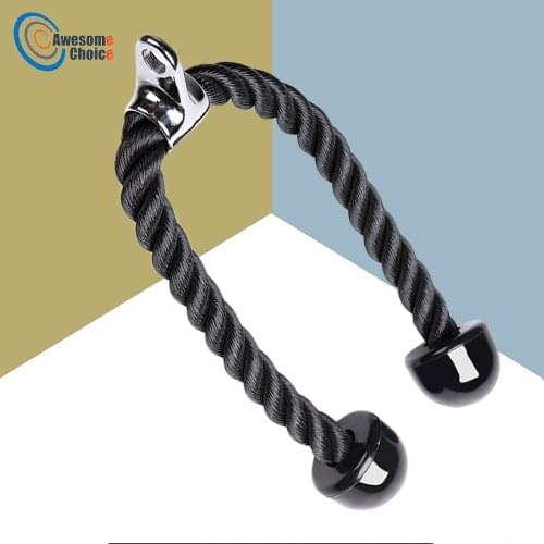 Heavy Duty Tricep Rope Abdominal Crunches Cable Pull Down Laterals Biceps Muscle Training Fitness Body Building Gym Pull Rope