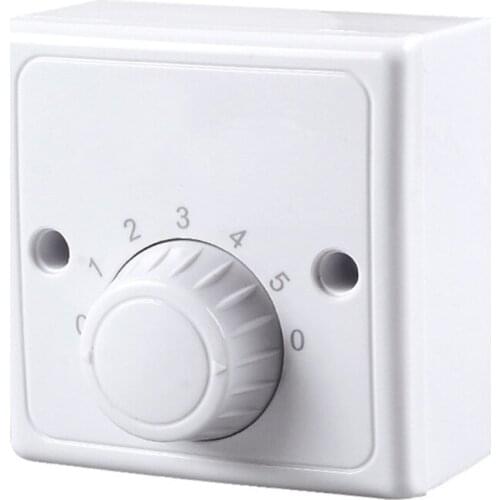 Universal Surface Mounted Ceiling Fan Speed Controller Fan Speed Control Switch Five-speed Electric Fan Switch Square
