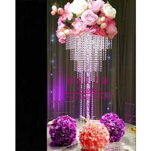 Tall Acrylic Flower Stand For Wedding Arrangement Table Centerpiece Modern Decor Floral Holder,Party Center Piece Christmas Deco