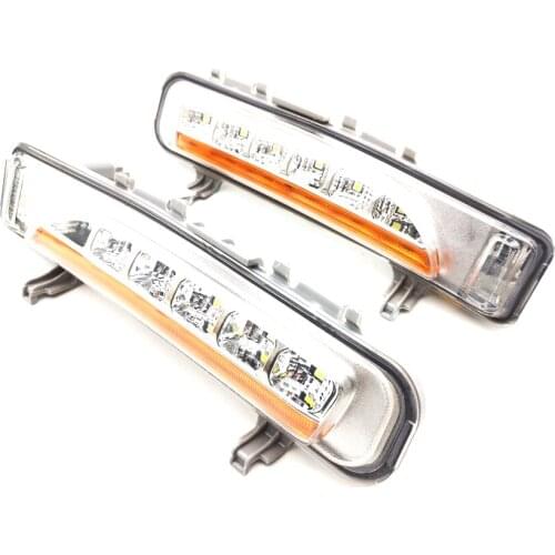1pair 12LED Amber+White Car Fog Lamp DRL Turn Signal For Ford Edge 2011-2014 SUV