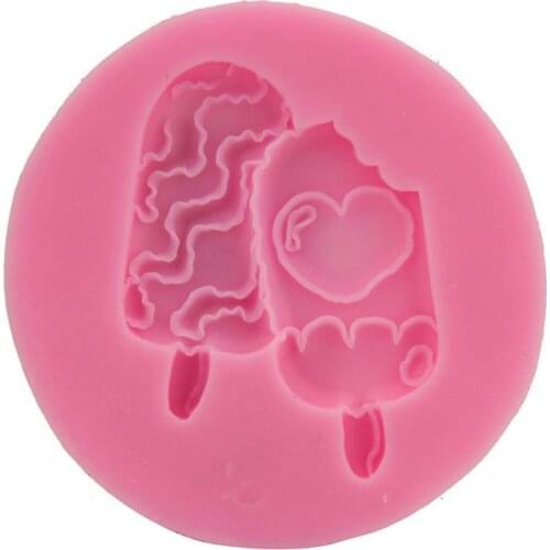 1pc Ice Cream Shape Cake Mold Non-Stick Reusable DIY Popsicle Mold Silicone Molds Fondant Molds DIY Baking Tools Accessories