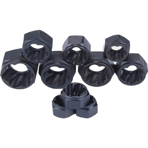 10Pcs Metal Bolt Nut Remover Extractor Kit Damaged Stripped Socket Wrench Set
