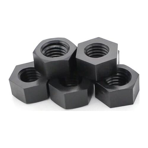 50Pcs DIN934 M2 M2.5 M3 M4 M5 M6 M8 M10 M12 Black Nylon Hex Nut Hexagon Plastic Nuts
