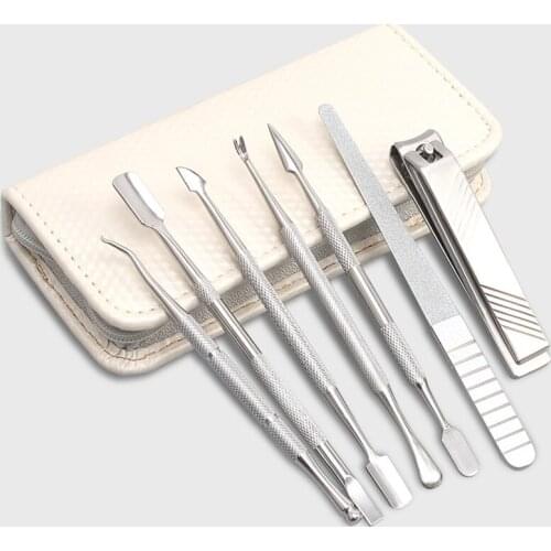 7 Pieces Professional Stainless Steel Nail Nail Clippers Set Nail Manicure Pedicure Tools For Gift Utility