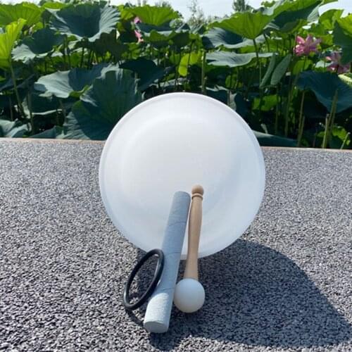 9inch Note C/D/E/F/G/A/B Chakra Frosted Quartz Crystal Singing Bowl 9" Meditation sound chakra bowl