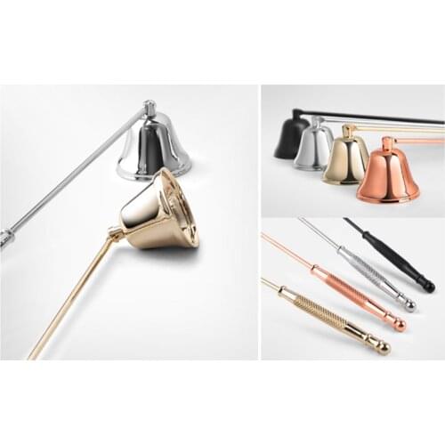 Candle Snuffer Accessories Vintage Decoration Candle Cover Tool Bell Shape Long Handle Banquet Safely Extinguish Candle Tool