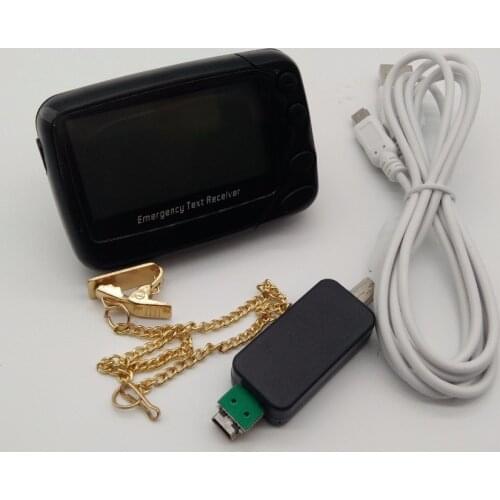 Emergency Text Receiver Wireless Numberic Pager Calling System with Program Cable Editter, Multi-language Pocsag Pager for HAM