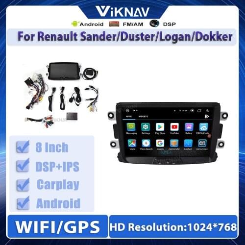 2din Android Car Radio Autoradio Car Multimedia Player For Renault Sander/Duster/Logan/Dokker Car Stereo Navigation GPS