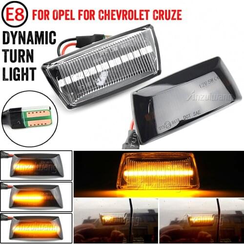 2Pcs Car LED Dynamic Side Marker Lights For Opel Astra H MK5/Zafira B/Corsa/Insignia/Meriva/Adam For Chevrolet Cruze Turn Signal