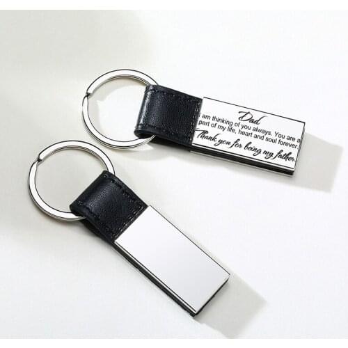 Women Men Custom Key Holder Creative Key Two Ring Keychain Fashion Trinket Car Chaveiro Couro For Husband Dad Gift Jewelry