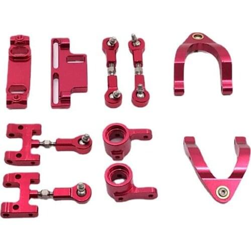 D12 CNC Metal Upper Lower Swing Arm Steering Cup Ball Joint Accessories Set for WPL D12 RC Car Upgrades Parts