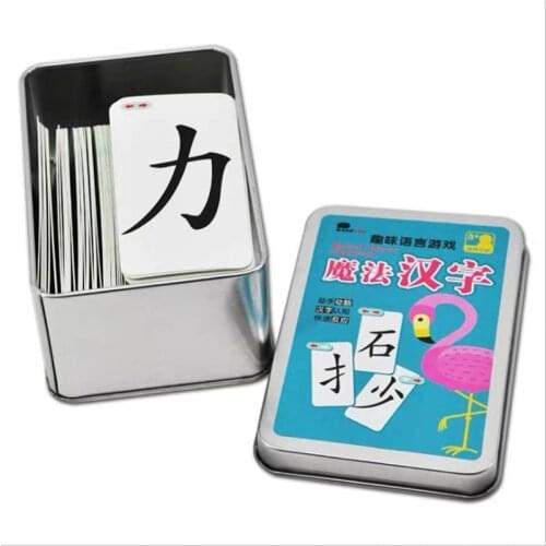 Baby Cognition Puzzles Toys Magic Chinese Characters Toddler Cards Matching Cognitive Fun Playing Cards Game Puzzles Kids Gifts