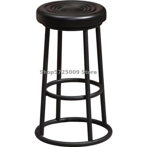 Home shopping mall counter small round stool heightened mobile phone shop bar stool bar video game city milk tea shop high stool
