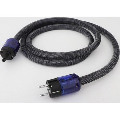 Hifi PCOCC copper Hi-End audiophile power cords EU Power Cable With Figure 8 IEC AMP Turntable Power Extension Cable