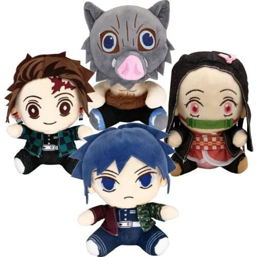 Demon Slayer Plush Toy 20cm Kimetsu No Yaiba Kamado Tanjirou Tomioka Giyuu Agatsuma Zenitsu Douma Sabito Stuffed Dolls Gift
