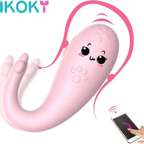 IKOKY Wireless Remote control Vibrator USB charging Sex Toys for Women G-spot Massage 8 Frequency APP Bluetooth