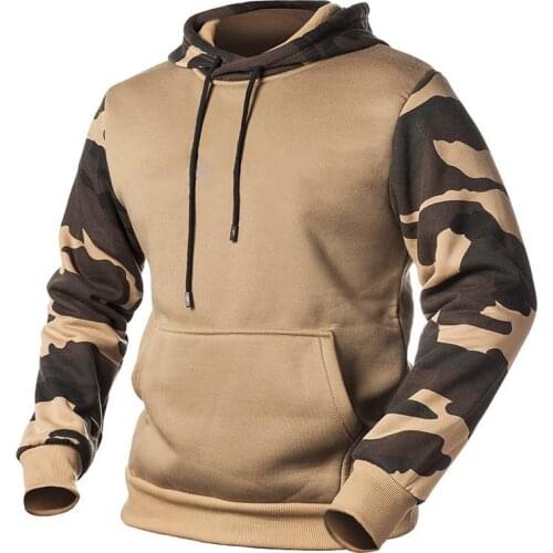 Camouflage Hoodies Men Spring Winter Fleece Mens Sweatshirt Camo Outwear Hoody Hip Hop Military Hoodies Man Clothing Sportswear