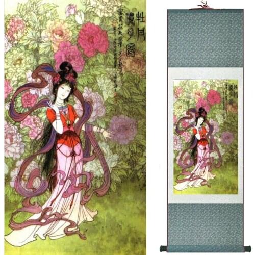 Pretty girl painting Chinese Art Painting Home Office Decoration Chinese painting art figure painting 2019072704