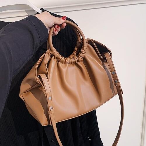 Fashion Large Capacity Handbag Purses Women Shoulder Crossbody Bags 2021 Vintage Soft Leather Ladies Messenger Bags High Quality