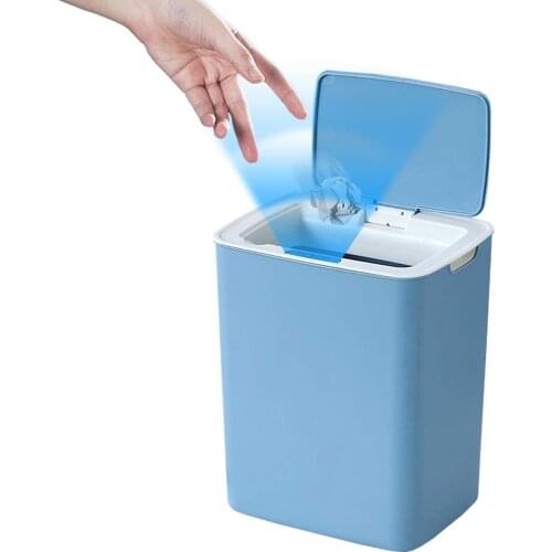 Large Capacity Touchless Sensor Trash Can with Lid Kitchen Bin Recycling and Waste Slim Bin for Kitchen/Living Room/Office