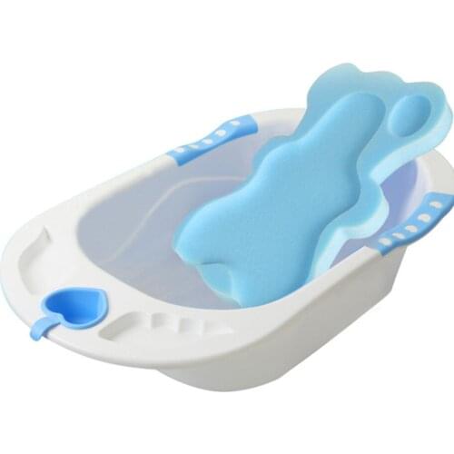 Baby Infant Soft Bath Sponge Seat Cute Anti-Slip Foam Pad Body Support Safety Kids Toddler Bath Cushion Sponge Holder Bed