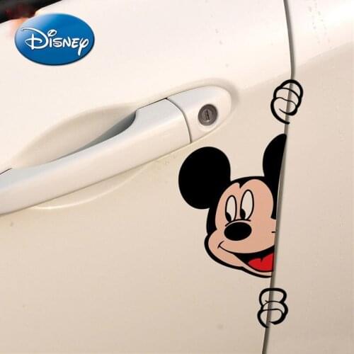 Disney Mickey Mouse Minnie Car Sticker Scratch Decoration Sticker Car Dedicated Car Cartoon Cute Personality Creative Funny