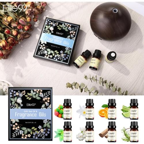 Elite99 8Pcs/Set Sandalwood Fragrance Oil Gift Set 10ml Essential Oils For Oil Diffuser Humidifier Air Freshener Candles Making