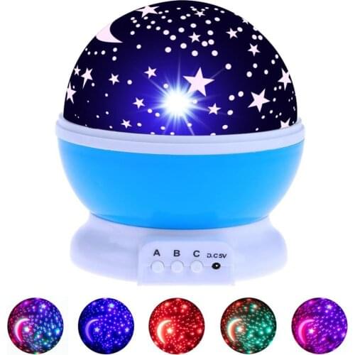 Sky Projector Star Moon Galaxy Night Light For Children Kids Bedroom Decor Projector Rotating Nursery Night Light LED Baby Lamp