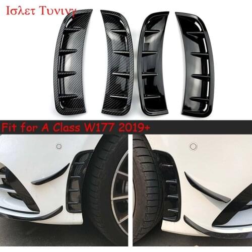 W177 Front Canards for Mercedes-benz A class W177 Sport Edition Front Bumper Splitters Lips ABS 2019 2020 + A180 A200 A220 A250