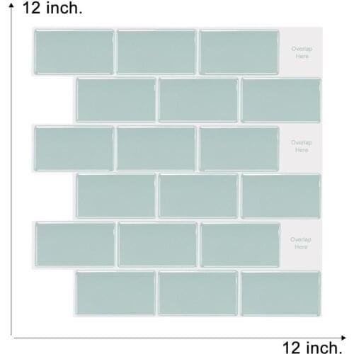 12*12 inch Mosaic Wallstickers Home Decor Kitchen Bathroom Backsplash Tile Sticke Self Adhesive Peel and Stick Wall Tile Sticker