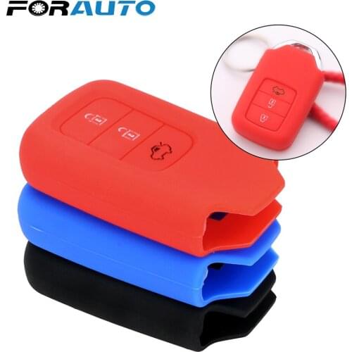 Car Silicone Rubber Key Car Key Cover Case Remote Key 3 Button For Honda Civic Interior Accessories Protector Cover Key Bag
