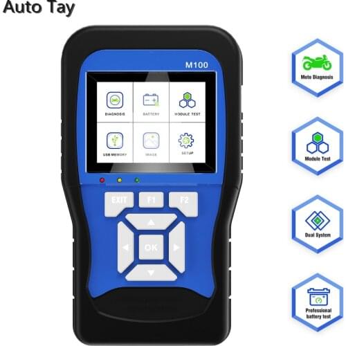 M100 Motorcycle Scanner for KTM Battery Tester for SUZUKI/Honda/PIAGGIO OBD 2 OBD2 Diagnostic Scan Tool Moto for Kawasaki