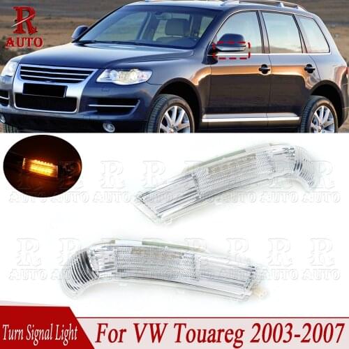 R-AUTO Car styling Rear Mirror LED Turn Signal Light Car Rear View Mirror Side LED Lamp For VW Touareg 2003 2004-2007 7L6949101B