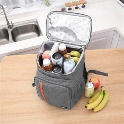 New 18L Large Capacity Cool Warm Insulated Bag Leak Proof Lunch Backpack Thermal Picnic Bag Picnic Food Beverage Storage Bag
