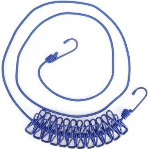 Outdoor Travel Clothesline 12 Clips Windproof Stretch Clothesline Outdoor Camp Hanger Clothes Line Rope Clothes Line
