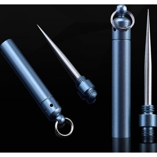 Outdoor Edc Portable Multi-Purpose Toothpick Bottle Fruit Fork Camping Tool Toothpick Tube 410 Stainless Stee Toothpicks