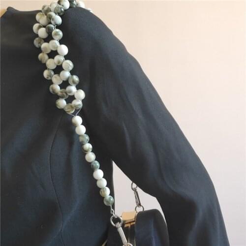 Design vintage special open link chain beads purse handles