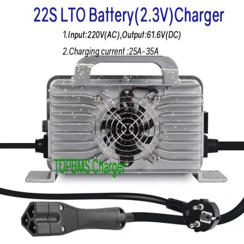 LTO 48V 22S Charger Input 220V Output 61.6V 25A 35A for Lithium Titanate Battery 2.3V 2.4V 22 series E-bike Stored Engery E-car