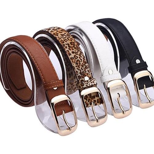 Hot Sales Fashion Women Faux Leather Alloy Pin Buckle Waist Strap Belt Slim Waistband
