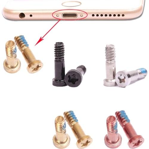 10 PCS Bottom Dock Screw For iPhone 5 5S 6 6S 7 8 Plus X Xs Max XR Back Cover Screw Connector Torx 5 Point Star Pentacle Screws