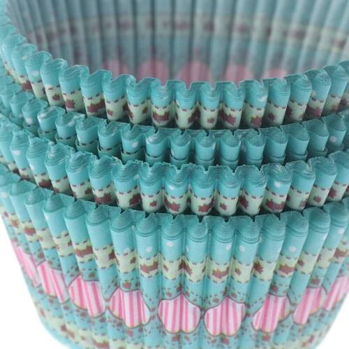 100PCS Home Tableware Disposable Cake Paper Cups Cute Party Supply Cupcake Wraps