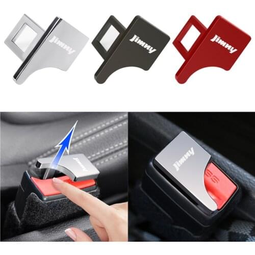 2PCS Car Buckles Metal Tongue Universal Car Socket Silent seat belt buckle for Suzuki jimny grand vitara suzuki sx4 swift Alto