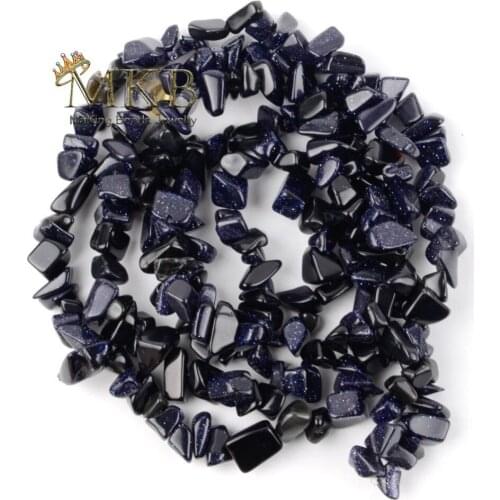 33inch Natural Blue Sand Gravel Beads For Jewelry Making 3mm-5mm Irregualr Chip Beads Fit Diy Bracelet Necklace Wholesale Perles