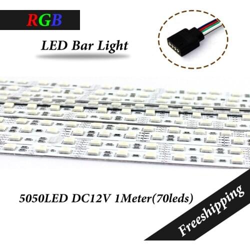 35pcs/lot 72led/m 100cm luces led strip light Aluminium Alloy Shell housing for 5050 led bar light rgb