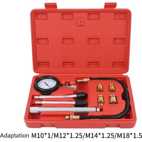 Auto Multifunctional Cylinder Pressure Gauge Tool Petrol Gasoline Engine Cylinder Compression Tester With M10 M12 M14 M16 M18