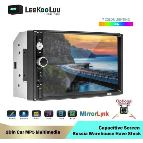 LeeKooLuu 2 Din Car Radio Mirror Link (for Android Phones) Capacitive Screen Autoradio Central Multimedia MP5 2Din Radio Player