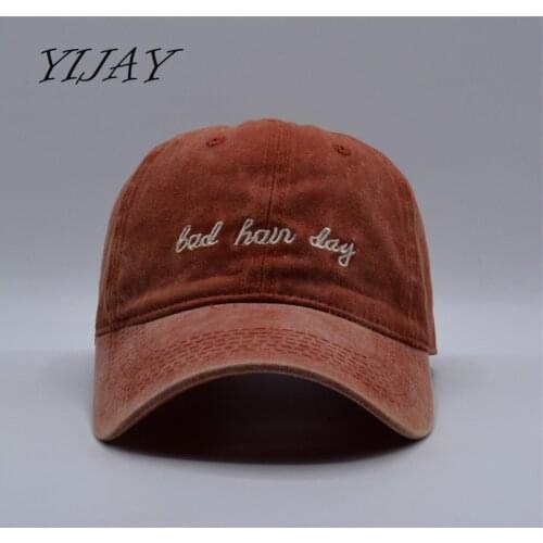2018 dad hat solid washed baseball caps women men bad hair day letter embroidery couple cap pink black trucker hat