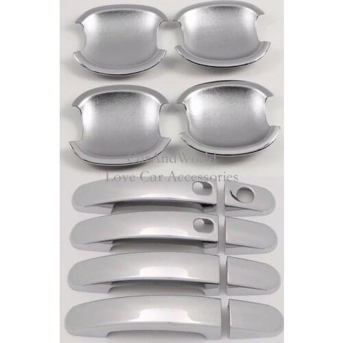 For Ford Focus MK2 MK3 2012-2017 Side Door Handle Bowl Cover Trims ABS Chrome Decoration Stickers Car-styling Accessories